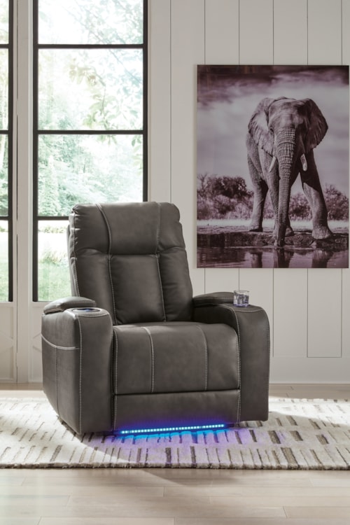 Faux Leather Power Recliner