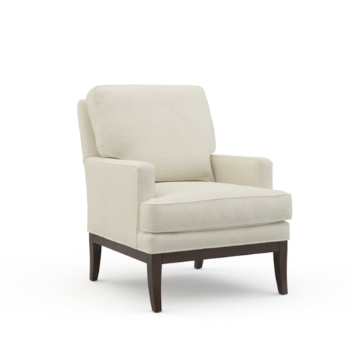 Transitional Lounge Chair with Track arms