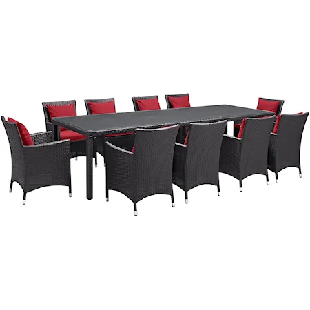 Outdoor 11 Piece Dining Set