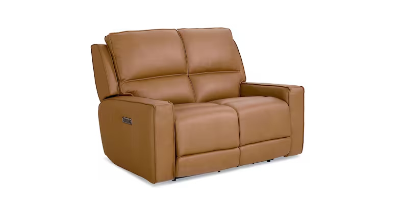 Raymond Leather Power Reclining Loveseat