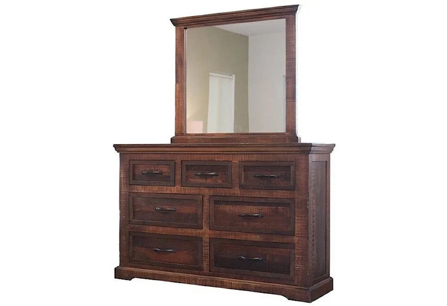 Madeira Dresser and Mirror Set by International Furniture Direct at Sam Levitz Furniture