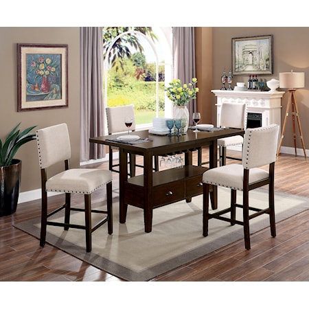 5-Piece Counter Height Table Set