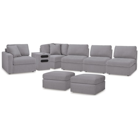 6-piece Sectional And 2 Ottomans