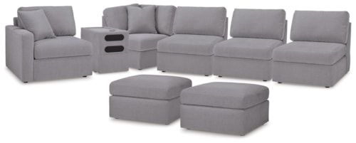 6-piece Sectional And 2 Ottomans