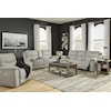 Signature Design by Ashley Furniture Next-Gen Gaucho Power Reclining Loveseat with Console