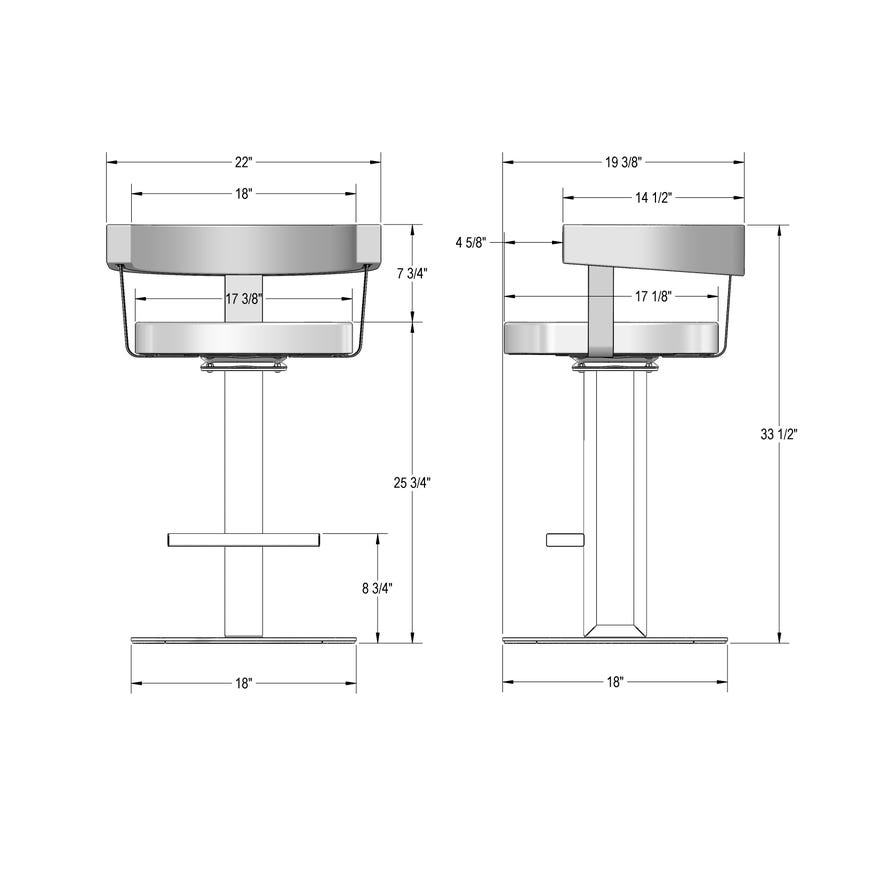 Upholstered Counter Height Swivel Stool