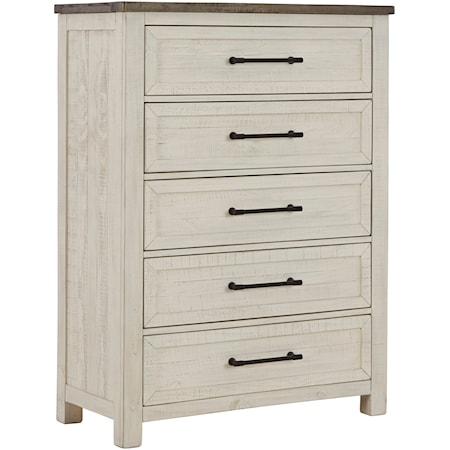 Two-Tone Finish Chest of Drawers