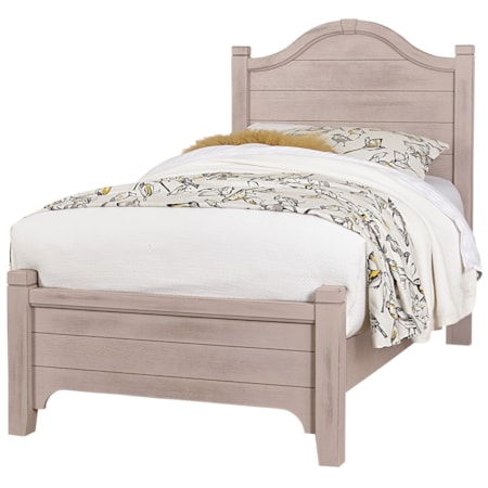 Twin Bed with Arched Headboard