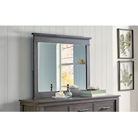 Transitional Dresser Mirror with Solid Wood Frame