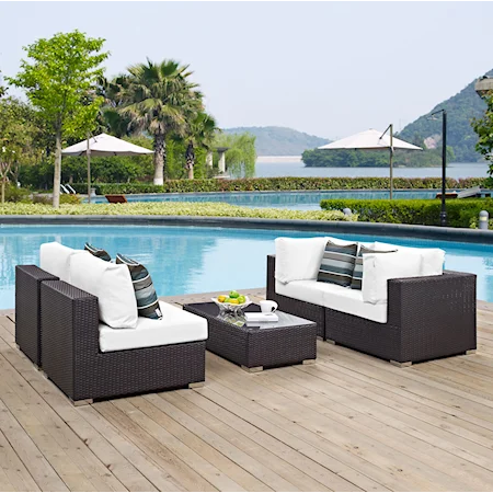 Outdoor 5 Piece Sectional Set