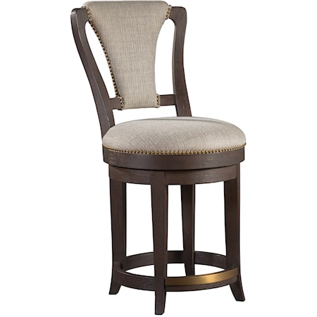 Upholstered Swivel Counter Stool