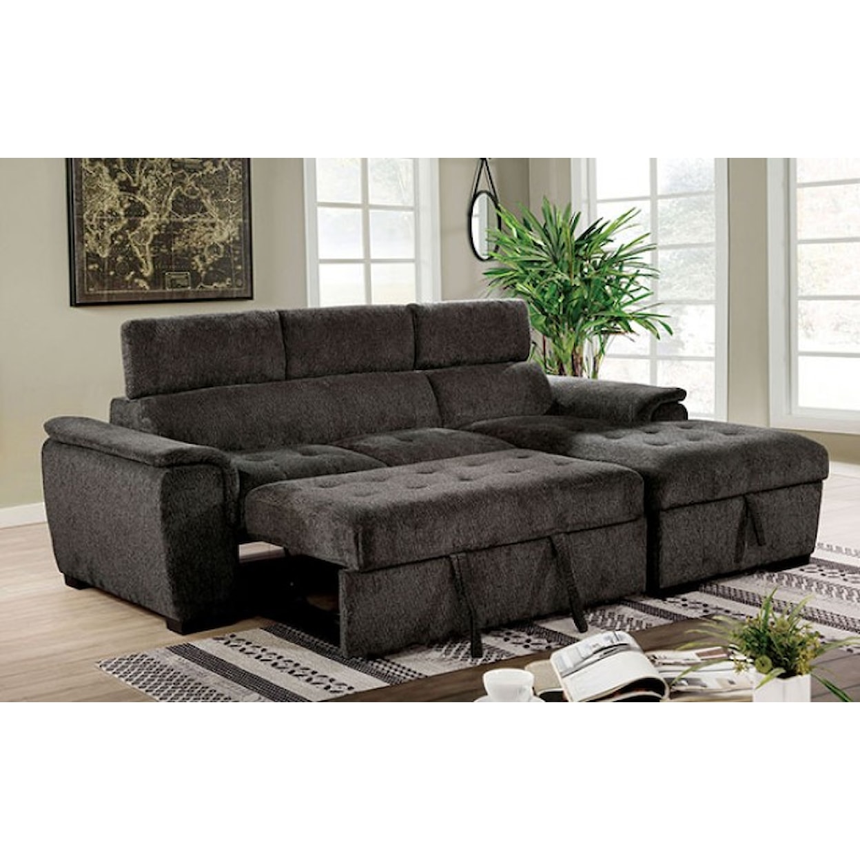 Furniture of America Patty Sectional Sofa