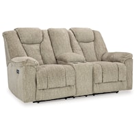 Power Reclining Loveseat With Console and Adjustable Headrests