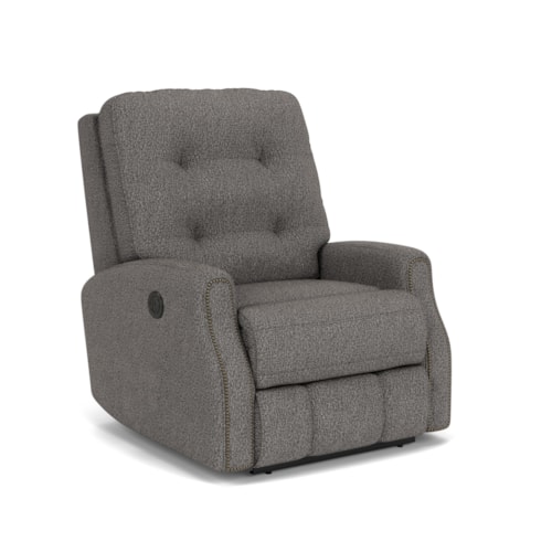 Button Tufted Power Recliner with USB Port