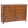 Whittier Wood   10 Drawer Dresser
