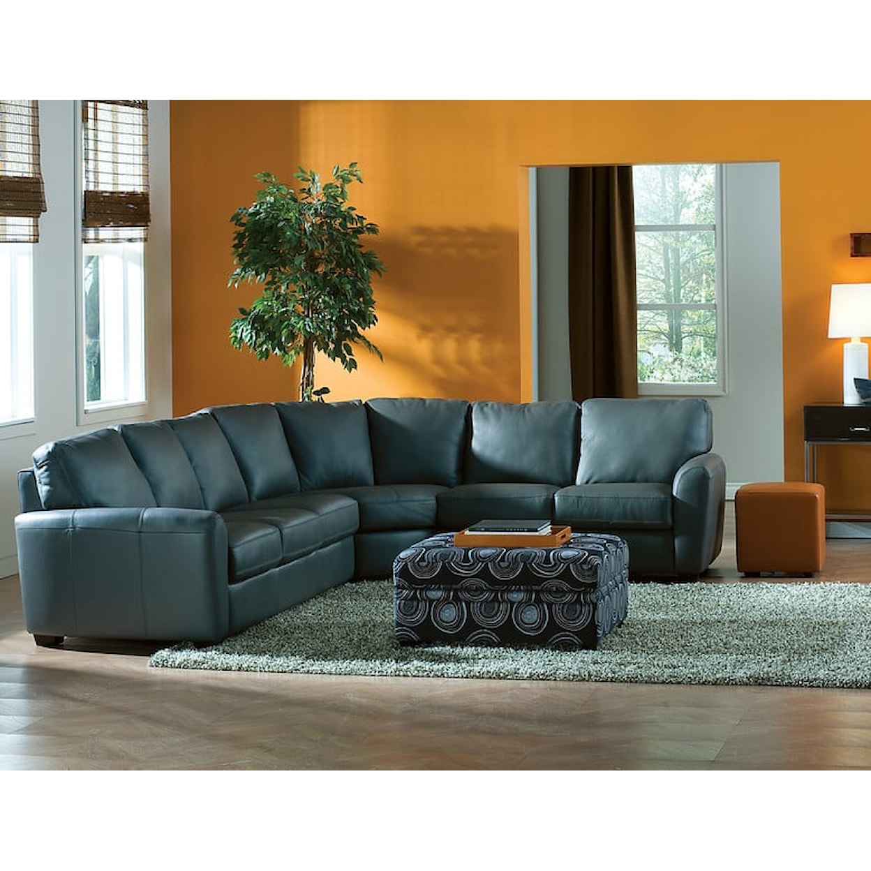 Palliser Connecticut Connecticut 4-Seat Corner Curve Sectional