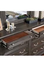 Furniture of America Esperia Traditional Chest of 5 Drawers with Felt-Lined Top Drawer