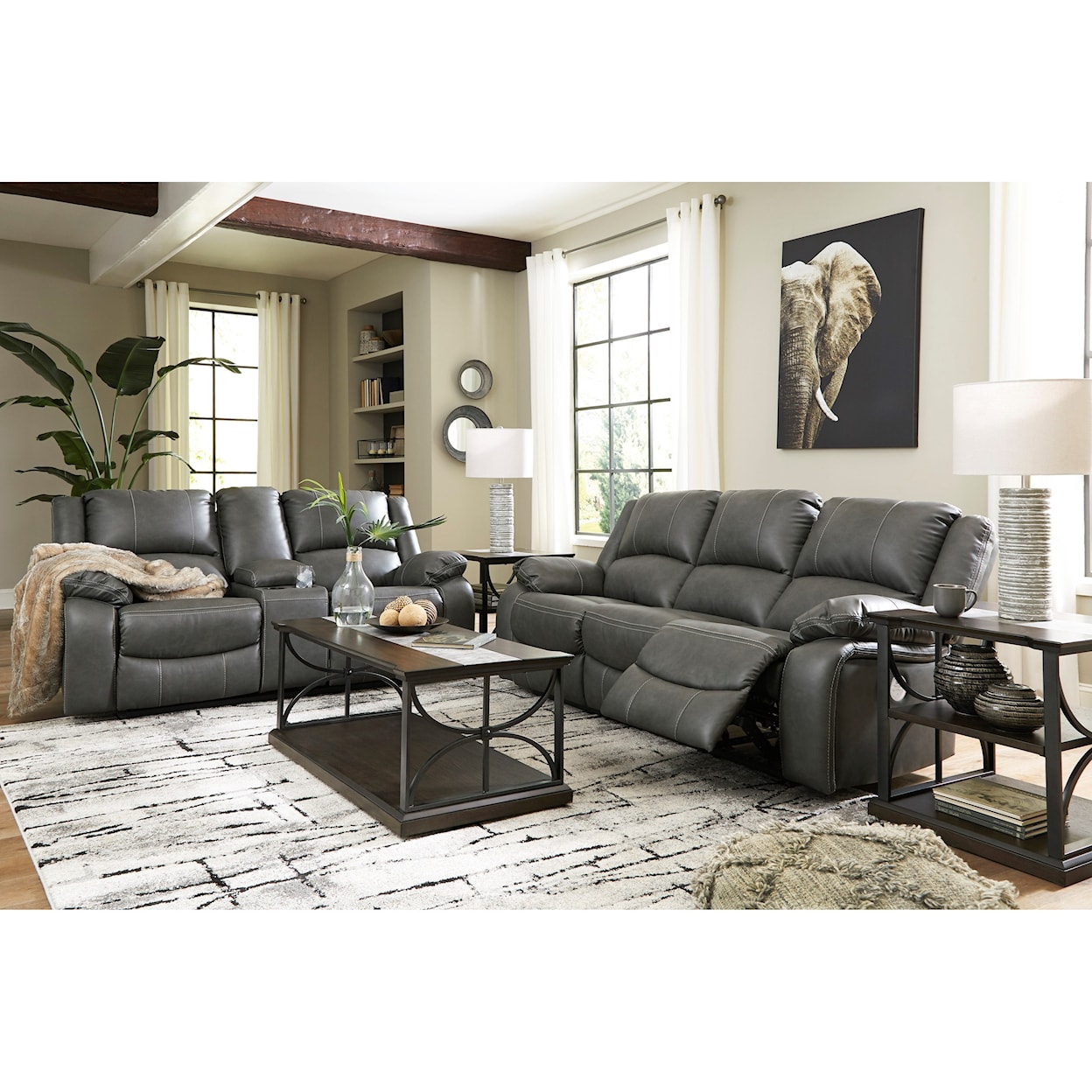Ashley Furniture Signature Design Calderwell Reclining Power Sofa