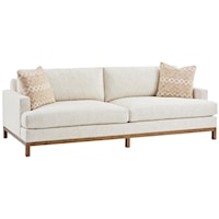 Horizon Sofa with Calais Brass Metal Base