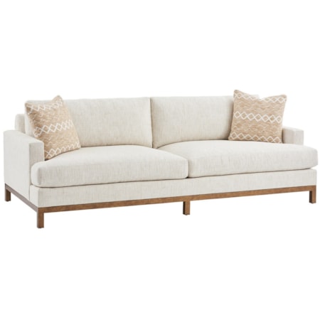 Horizon Sofa w/ Calais Brass Metal Base