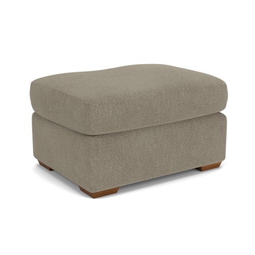 Casual Ottoman with Block Feet