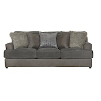 Transitional Sofa with Plush Pillows Included