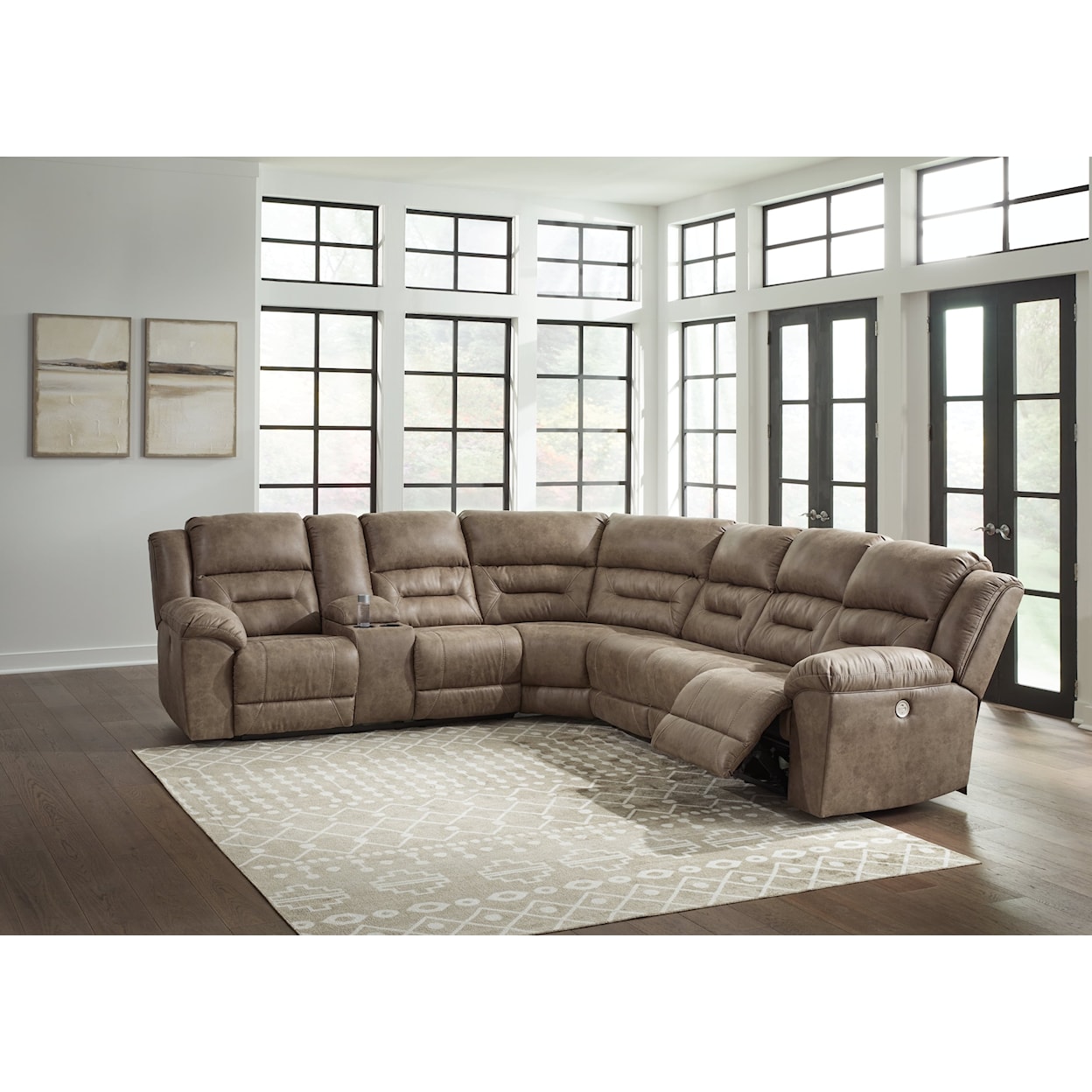 Signature Design by Ashley Ravenel Power Reclining Sectional Sofa