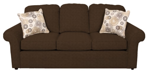Casual Sofa with Flared Rolled Arms