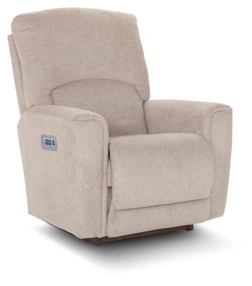 Casual Power Rocker Recliner with Power Headrest and Lumbar