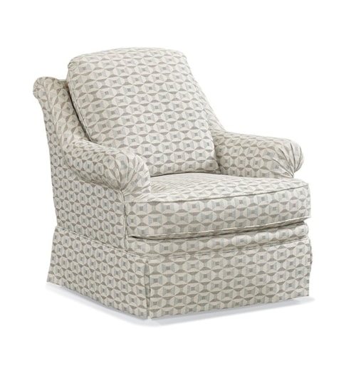Traditional Lounge Chair with Rolled Arms