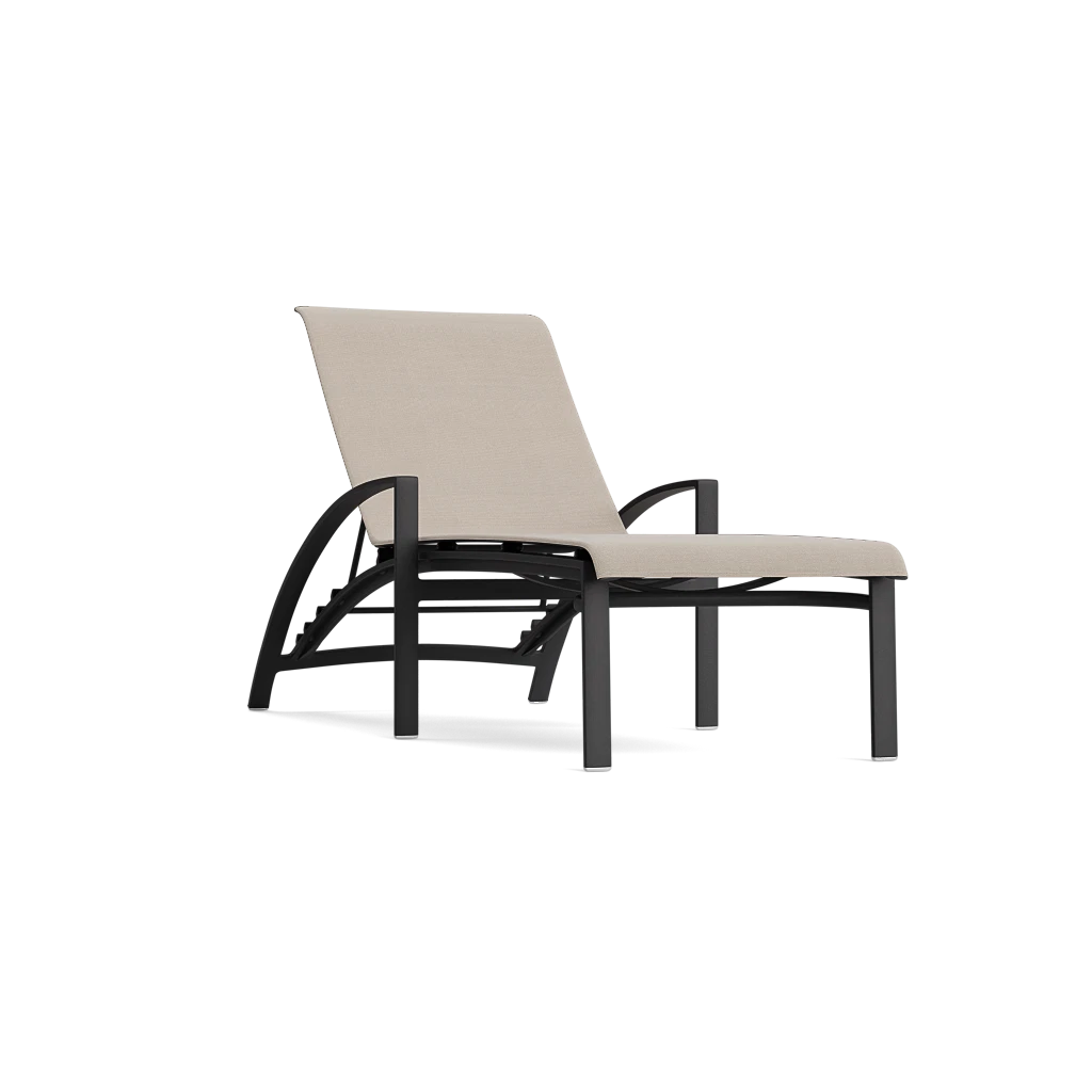 Stacking Adj. Sling Lay-Flat Chaise Lounge