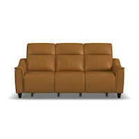 Transitional Power Reclining Sofa with Power Headrest