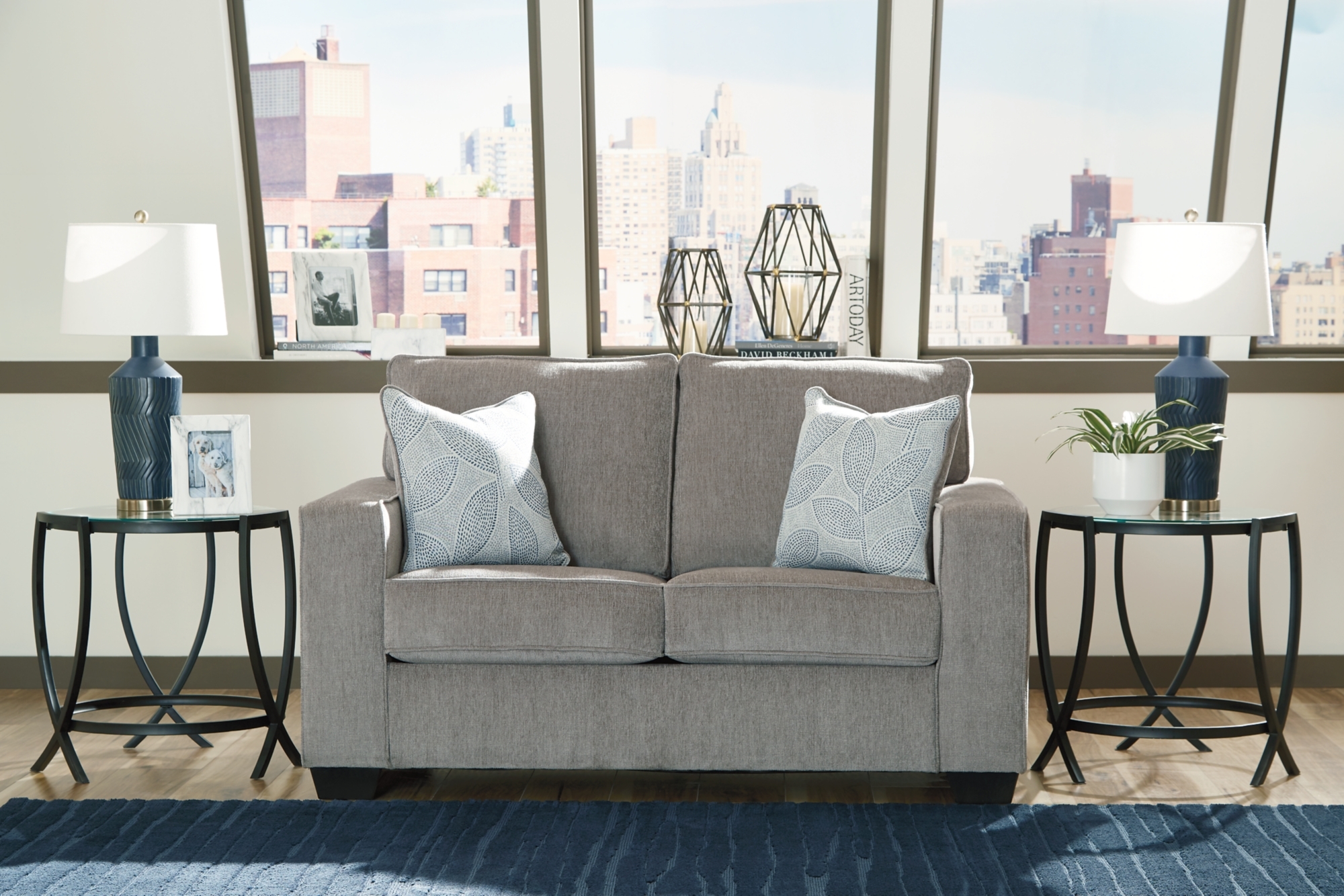 Signature Design by Ashley Altari Sleeper Sectional, Loveseat & Ottoman