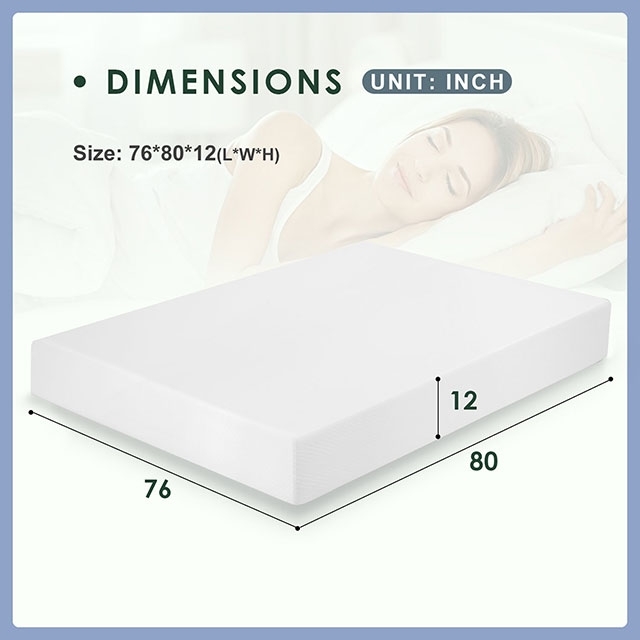 12" Cal.King Memory Foam Mattress