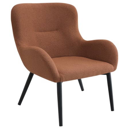 Calvin Modern Arm Accent Chair Rust