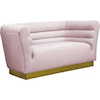 Meridian Furniture Bellini 3-Piece Pink Velvet Living Room Group