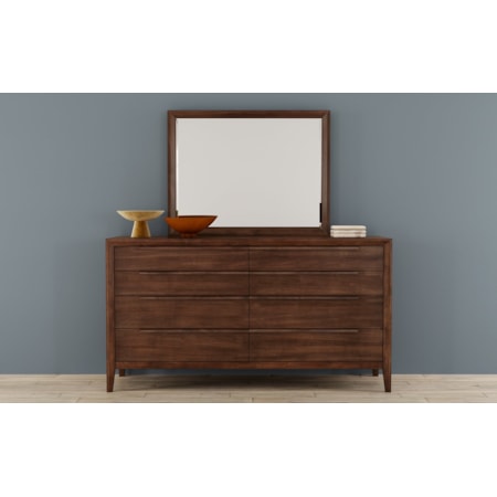 Dresser and Mirror Set