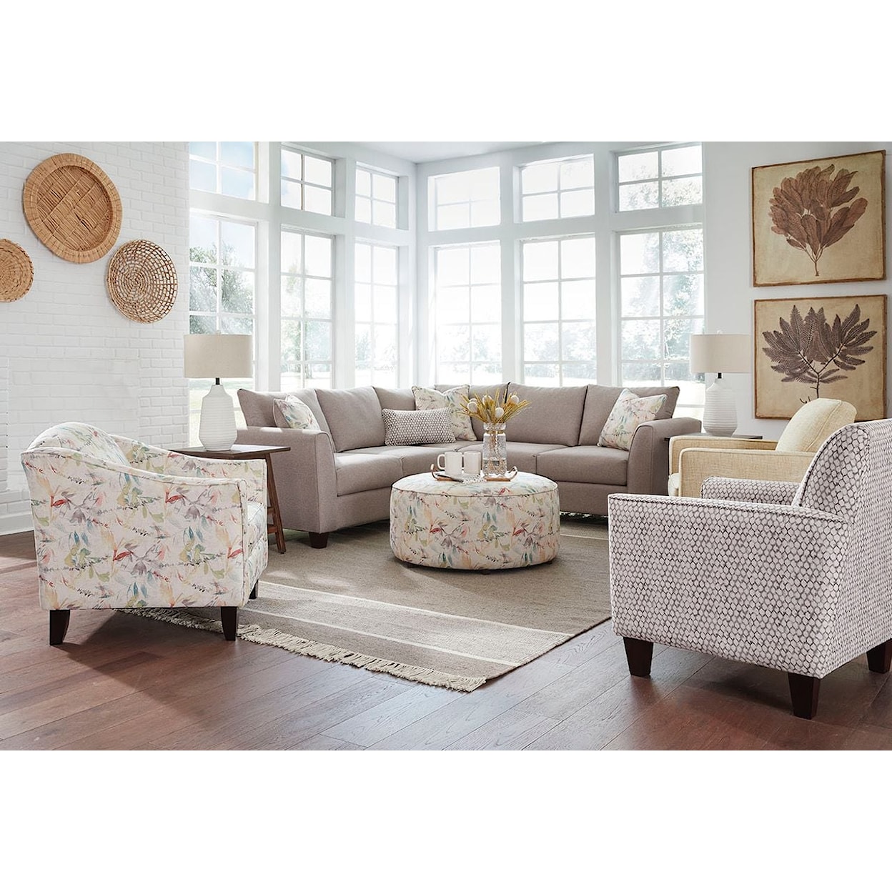 Fusion Furniture 2806 JONAH LINEN Living Room Set