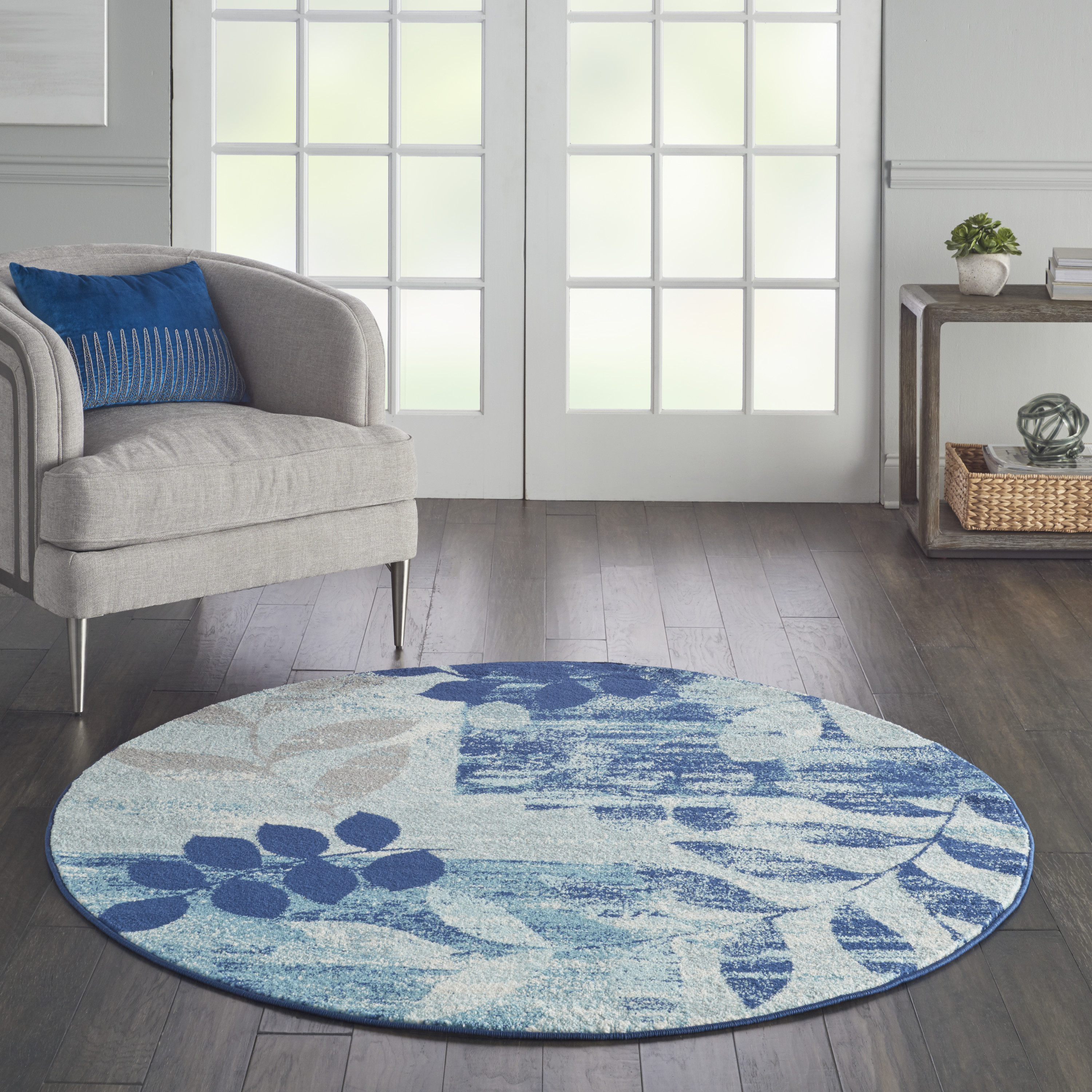 Nourison Tranquil 5'3" Round  Rug