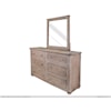 International Furniture Direct Nizuc Bedroom Collection 6-Drawer Dresser and Mirror Set