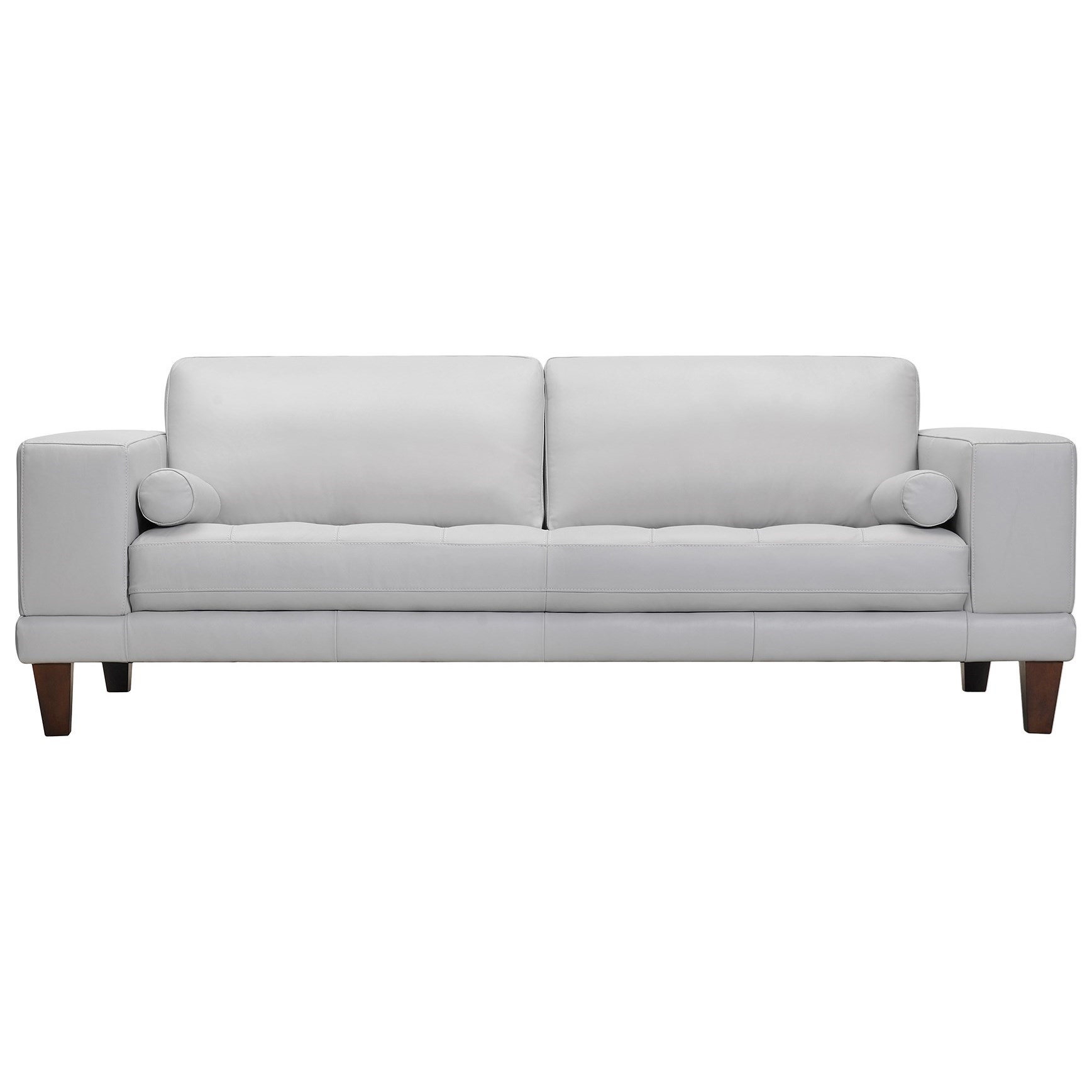 Armen Living Wynne Upholstered Sofa with Bolster Pillows