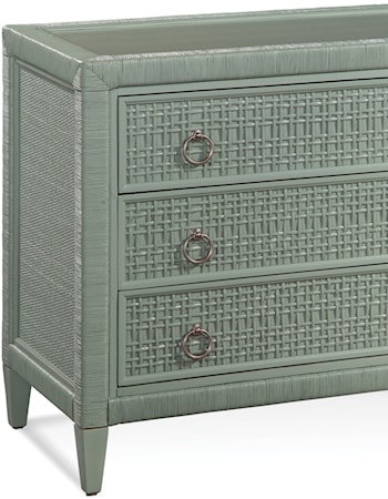 3-Drawer Chest with Glass Top