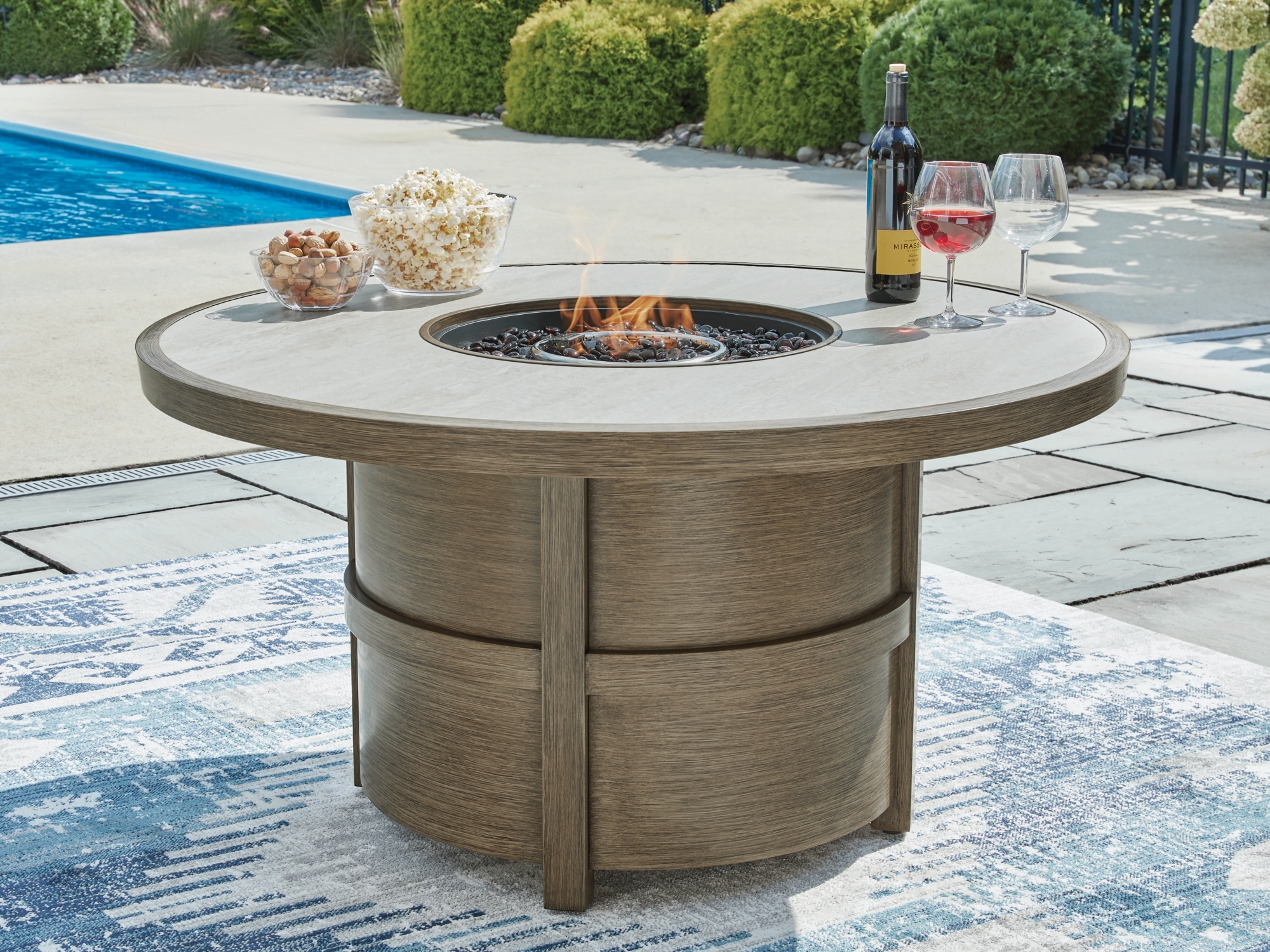 Signature Design by Ashley Rainier Ranch Fire Pit Table