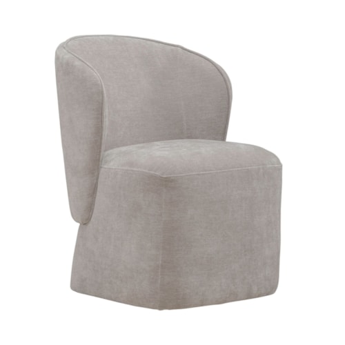 Transitional Accent Dining Chair with Casters