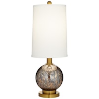Table Lamp-Dimpled Mercury Glass in Copper