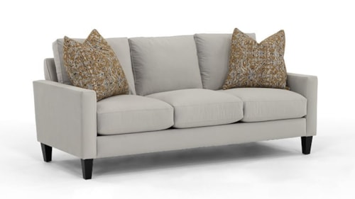 Contemporary Sofa with Throw Pillows