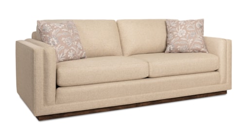 Contemporary Upholstered Sofa with Plinth Base