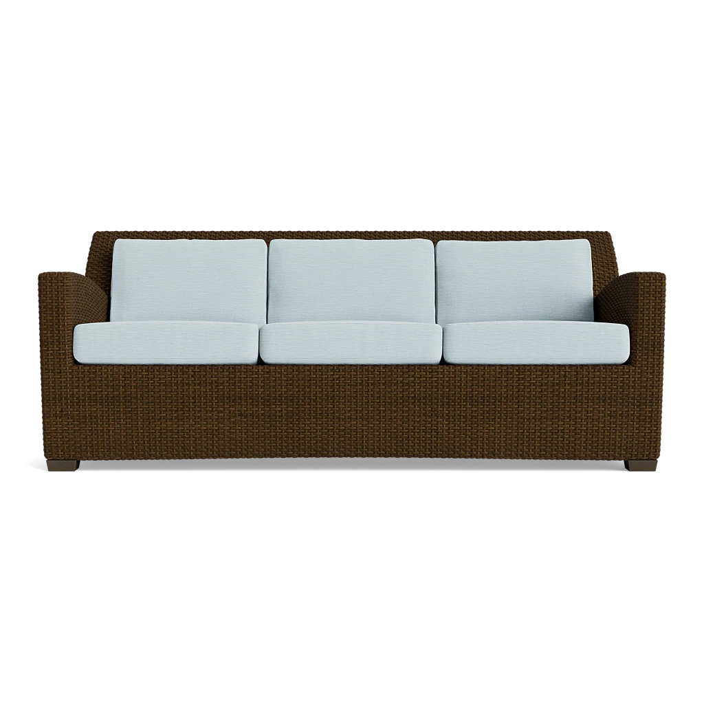 Slim-Back Wicker Sofa