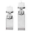 Uttermost Accessories - Candle Holders Lucian Nickel Candleholders, Set/2