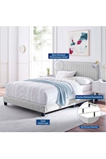 Modway Celine Channel Tufted Performance Velvet Queen Bed